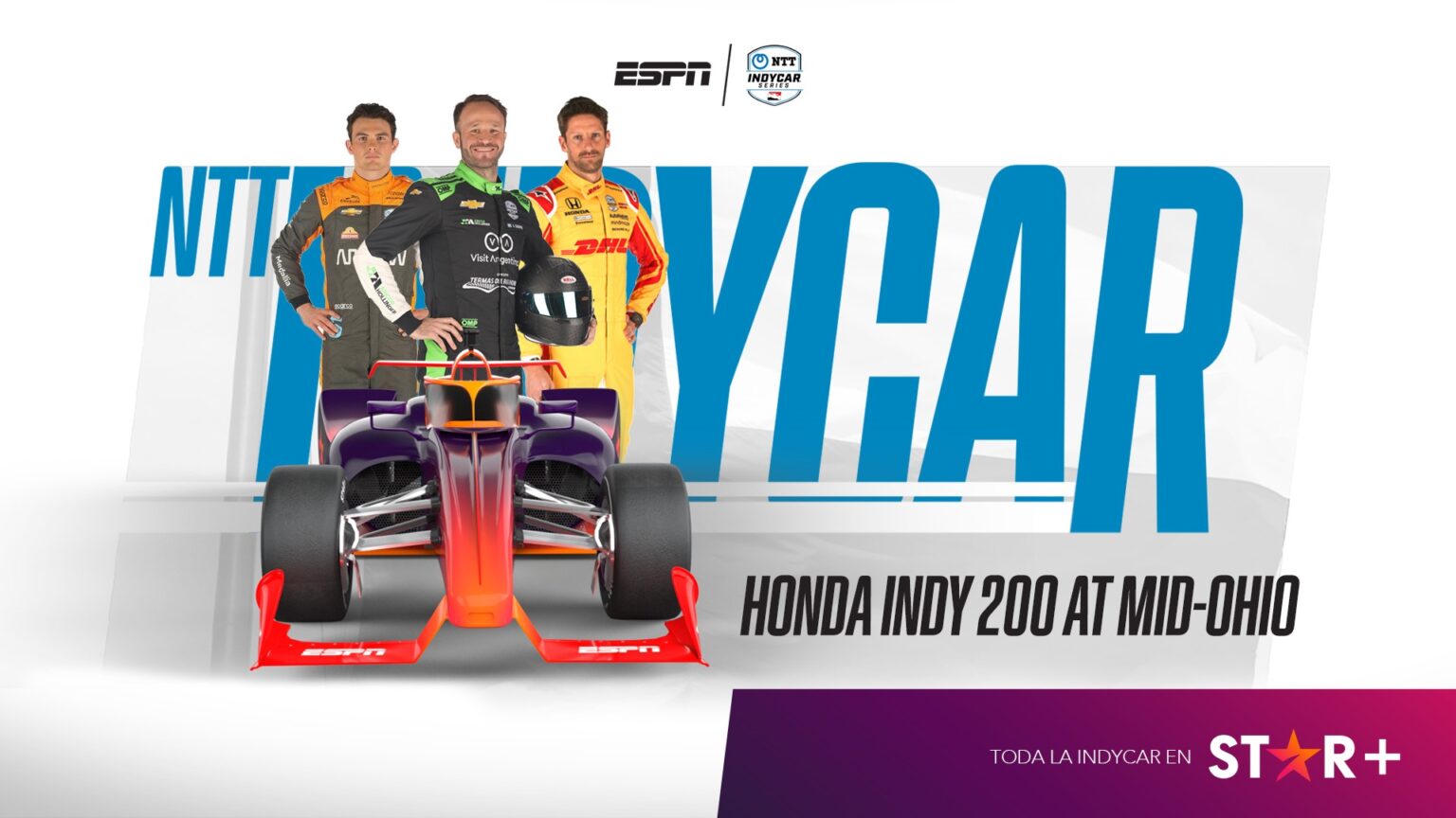 F1 en Austria & IndyCar en Mid-Ohio lideran la agenda de deporte motor en STAR+