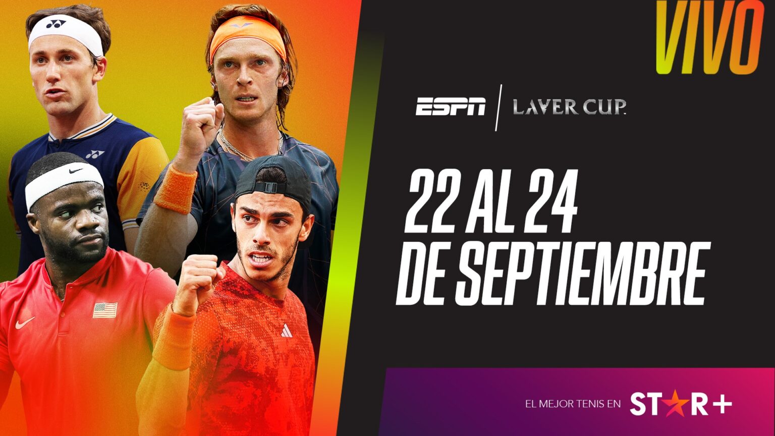 El tenis de la Laver Cup brillará en Canadá por ESPN en STAR+