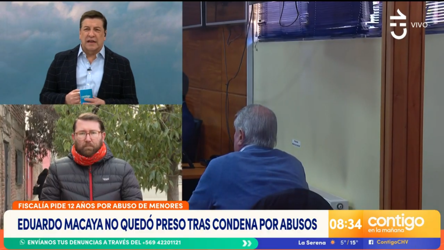 “Contigo en la mañana” fue el único matinal en tocar la detención del padre del senador Macaya