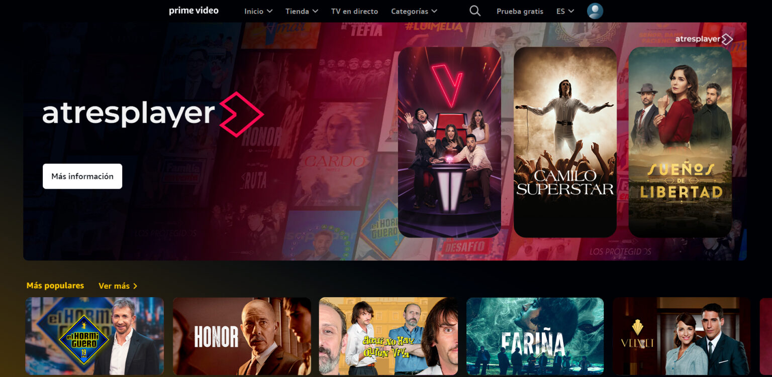 Atresplayer cierra un nuevo acuerdo con Prime Video para Colombia y Chile
