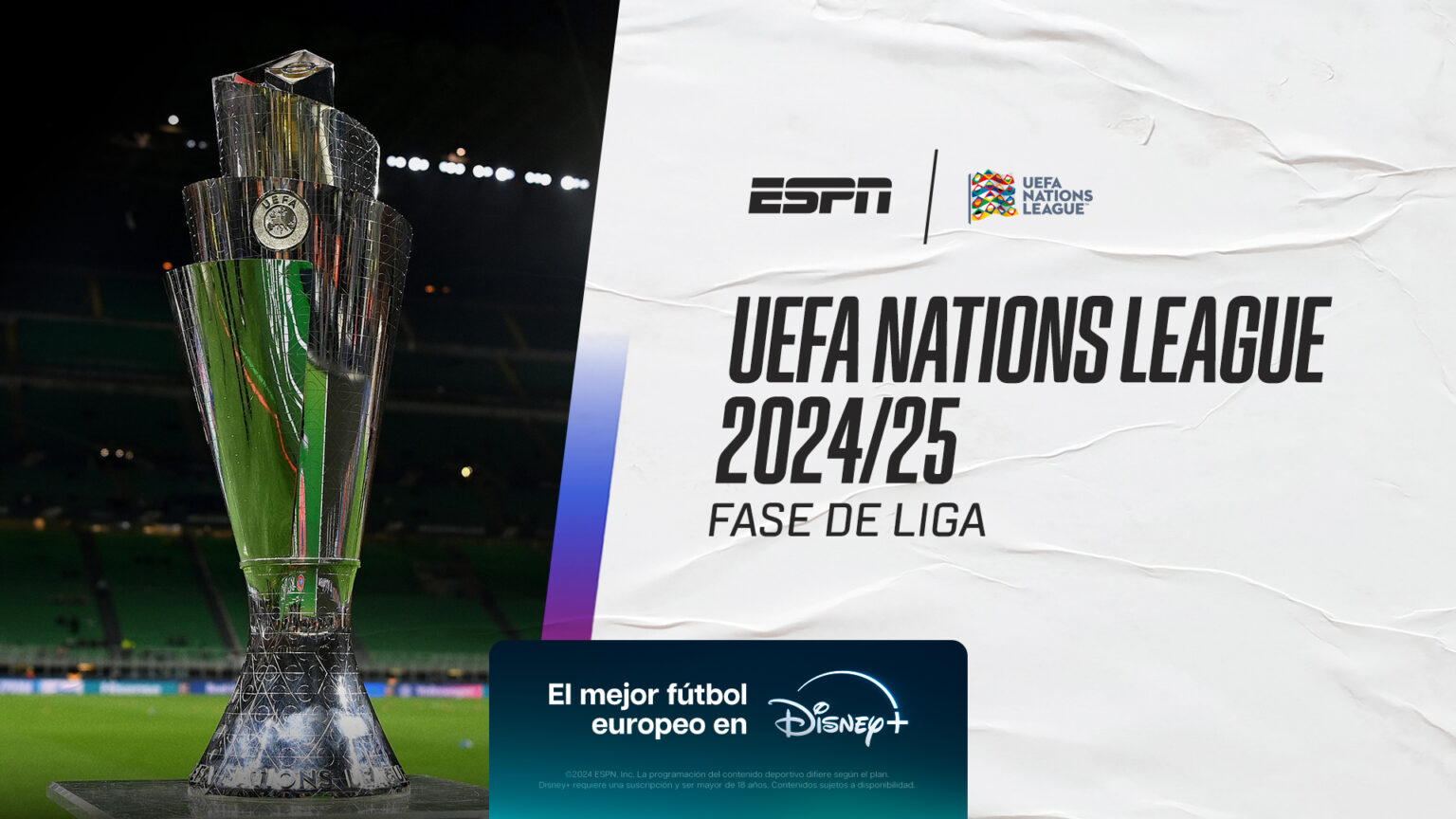 ESPN trae a Disney+ la apertura de la UEFA Nations League con 52 partidos en 6 días