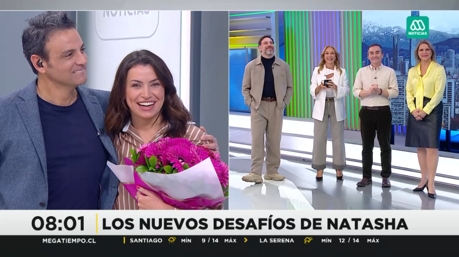 El silencio que incomodó en pantalla: José Antonio Neme ignora a Natasha Kennard en su despedida de Mega José Antonio Neme