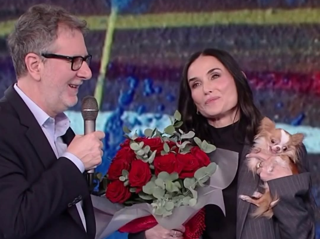 Demi Moore en la TV italiana: Reflexiones sobre su trayectoria y su nueva película en Milán Demi Moore en Che Tempo Che Fa