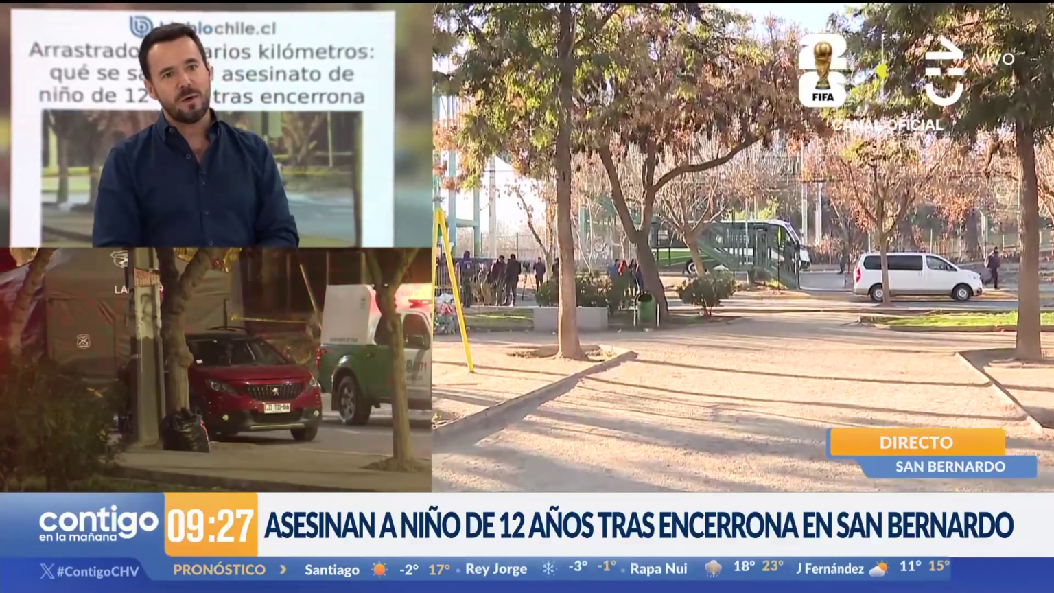 El crudo debate matinal en “Contigo en la mañana” tras el asesinato de un menor en San Bernardo Asesinato de niño en San Bernardo