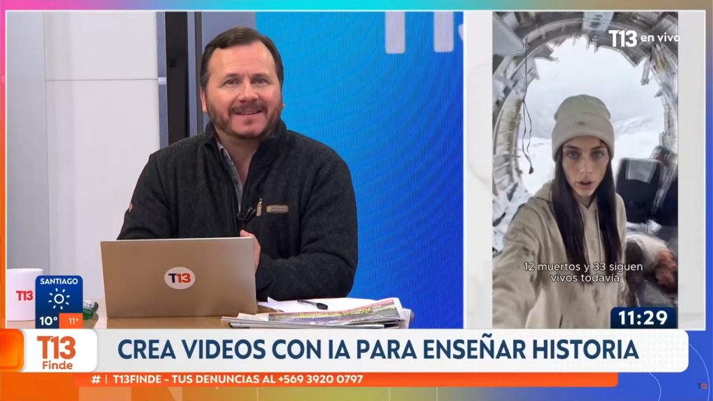 Hito en la TV chilena: Álvaro Paci sorprende al realizar la primera entrevista a un avatar creado con Inteligencia Artificial Álvaro Paci
